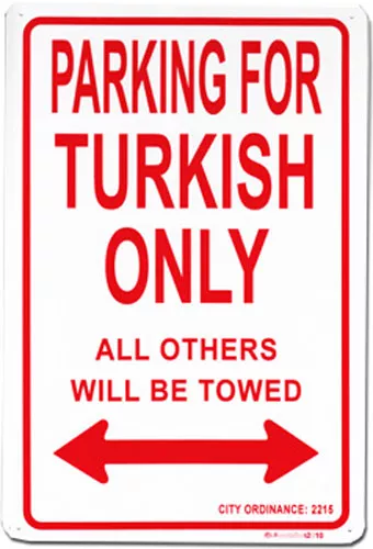 Turkey Parking Sign