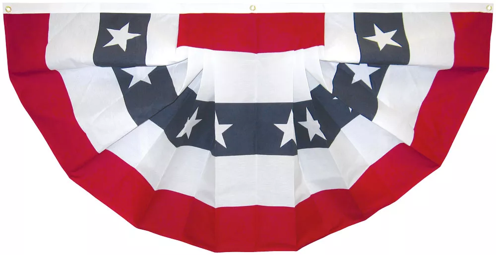 Full-Pleated Fan (stars) - 3'x6' Cotton