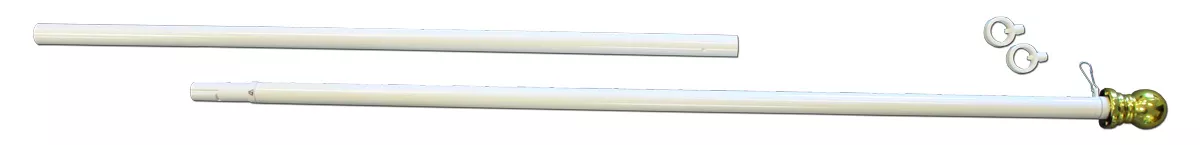6'x1" White Aluminum Spinning Pole - 2-Piece