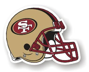 San Francisco 49ers State of California with 49ers logo Type Die- cut MAGNET