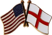 USA and England Friendship Lapel Pin