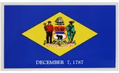Delaware Flag Auto Decal