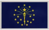 Indiana Flag Auto Decal