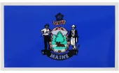 Maine Flag Auto Decal