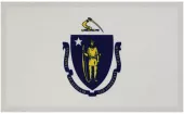 Massachusetts Flag Auto Decal