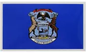 Michigan Flag Auto Decal
