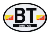 Bhutan Oval Decal