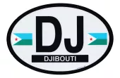 Djibouti Oval Decal