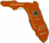 Florida State Map Lapel Pin