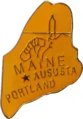 Maine State Map Lapel Pin