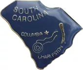 South Carolina State Map Lapel Pin