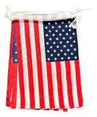 USA string banner folded