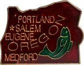 Oregon State Map Lapel Pin