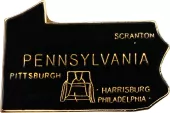 Pennsylvania State Map Lapel Pin