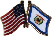 West Virginia Flag Friendship Lapel Pin