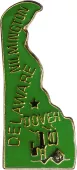 Delaware State Map Lapel Pin