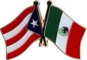 Puerto Rico and Mexico Flag Friendship Lapel Pin