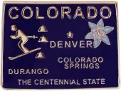 Colorado State Map Lapel Pin