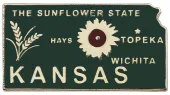 Kansas State Map Lapel Pin