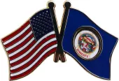 USA and Minnesota Flag Friendship Lapel PIn