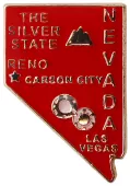 Nevada State Map Lapel Pin