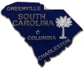 South Carolina State Map Lapel Pin