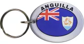 Anguilla Flag Oval Keyring
