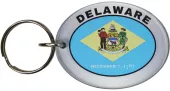 Delaware Flag Oval Keyring