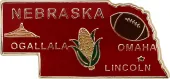 Nebraska State Map Lapel Pin