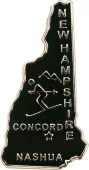 New Hampshire State Map Lapel Pin
