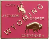 Wyoming State Map Lapel Pin