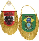 Austria and Brazil Double Sided Window Hanging Flag