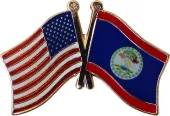 USA and Belize Flag Friendship Metal Lapel Pin