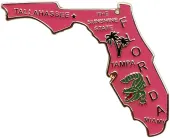 Florida State Map Metal Lapel Pin
