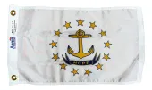 12x18 Nylon Rhode island Flag with header